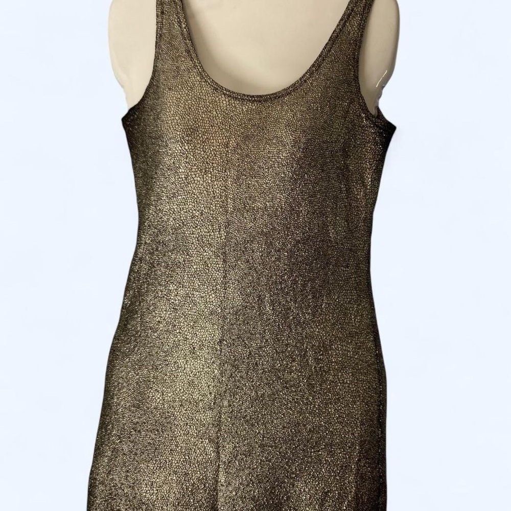Silver metallic bodycon dress with stretchy fabric. Size M Wet Seal